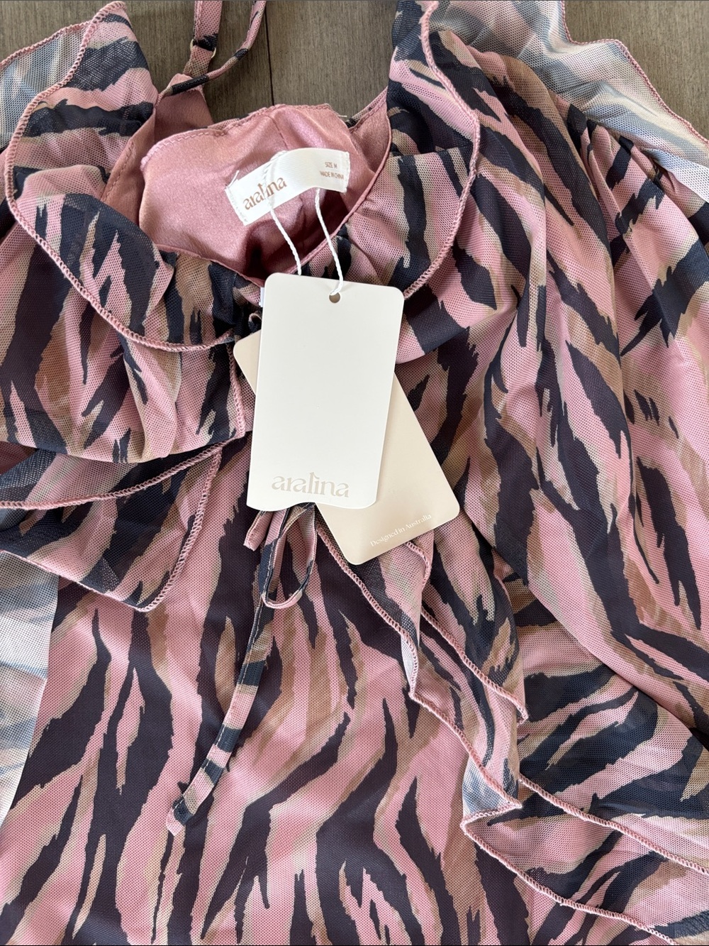 Sleeveless Pink Animal-Print Mini Dress - Picture 2 of 9